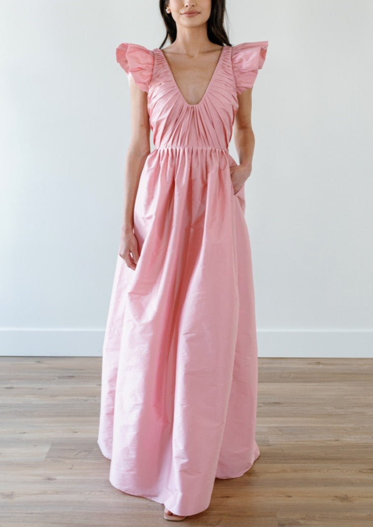 pink lemonade bridesmaid dresses Off the Shoulder Light Pink Long Bridesmaid Dress with Slit jkprom