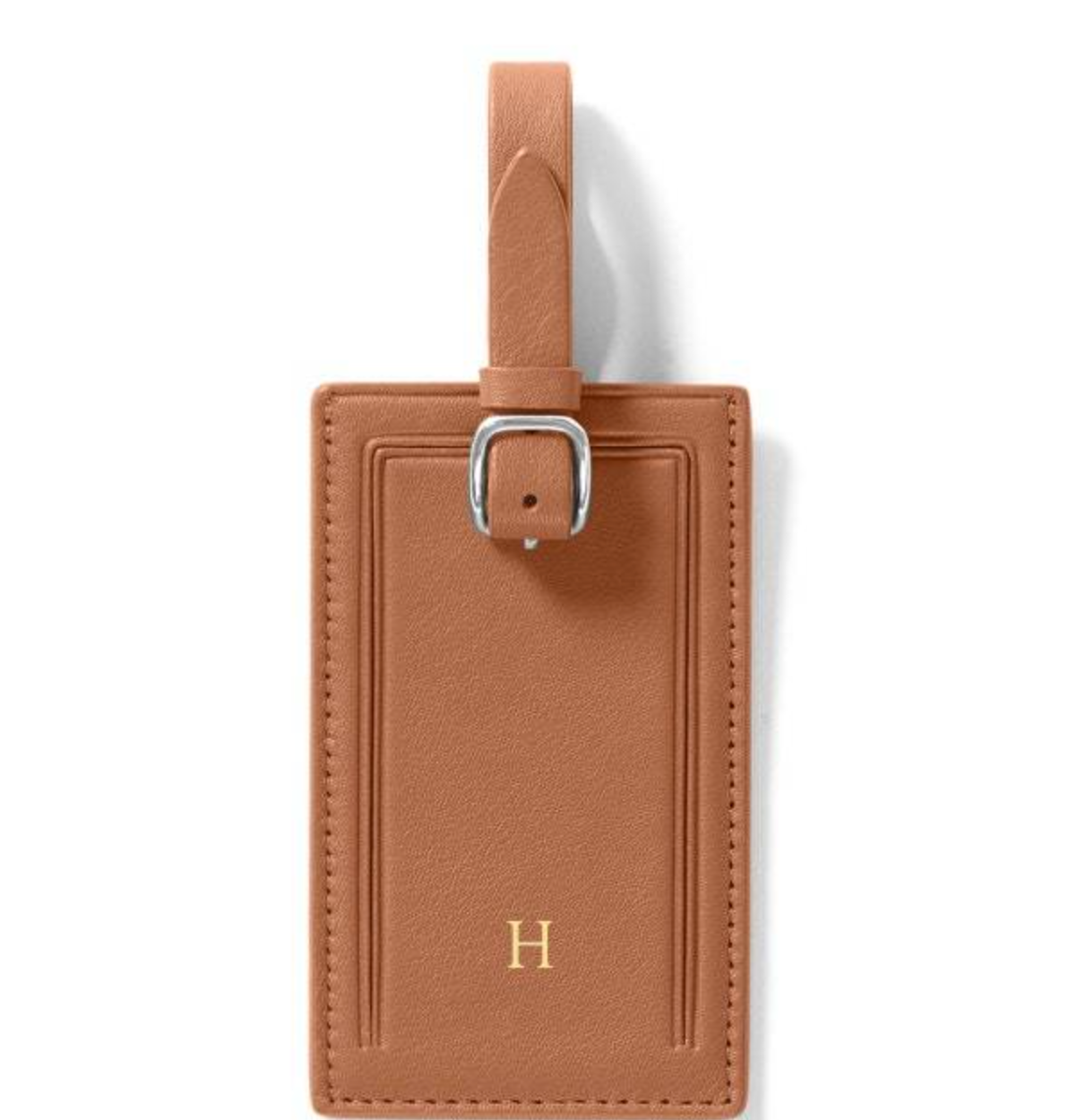 Debossed Gold "H" - Standard Rectangular Luggage Tag