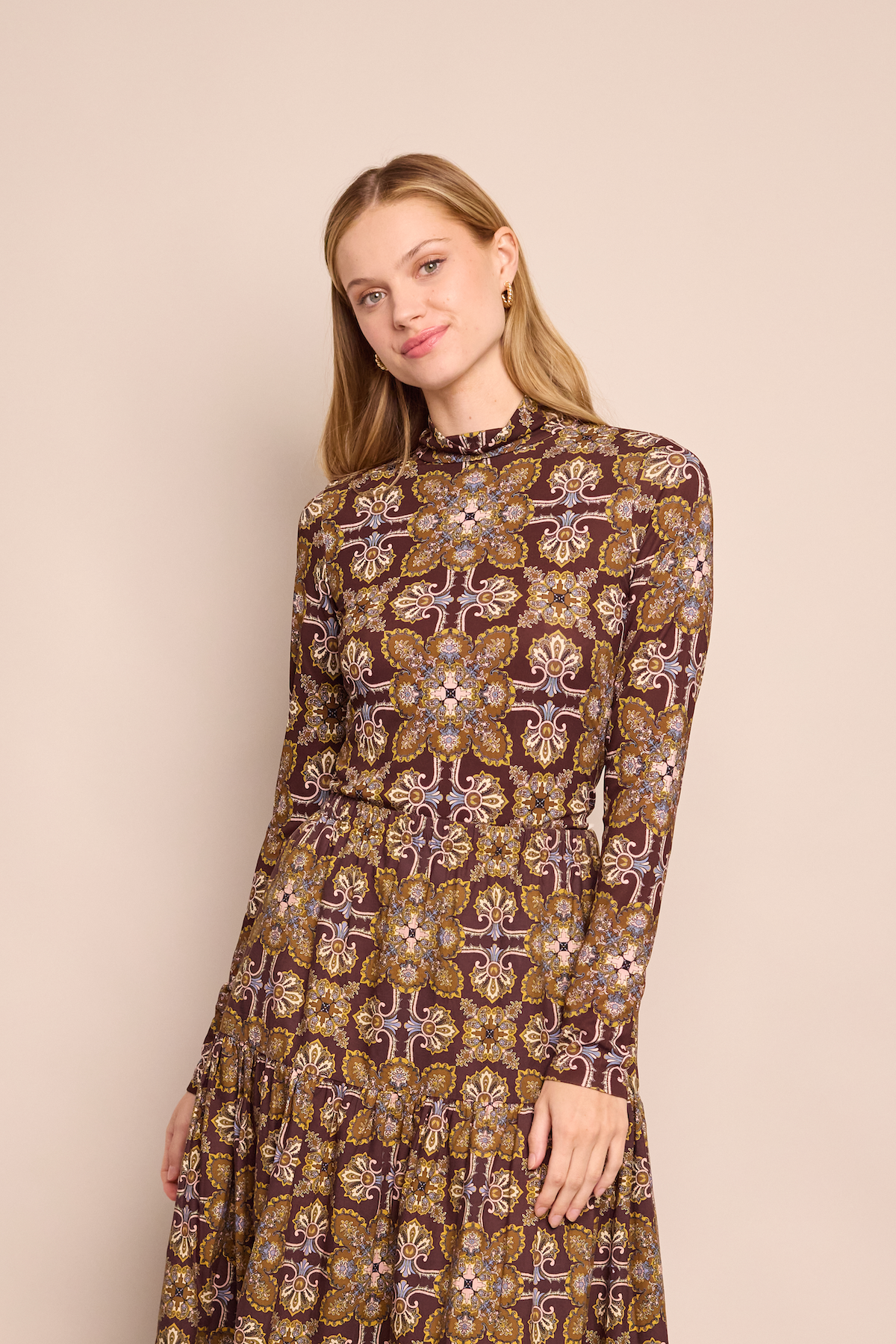 Suzie Top in Vintage Tile Brown