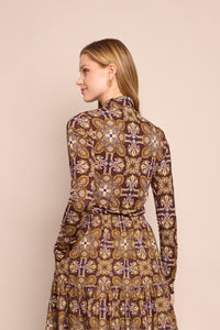 Suzie Top in Vintage Tile Brown