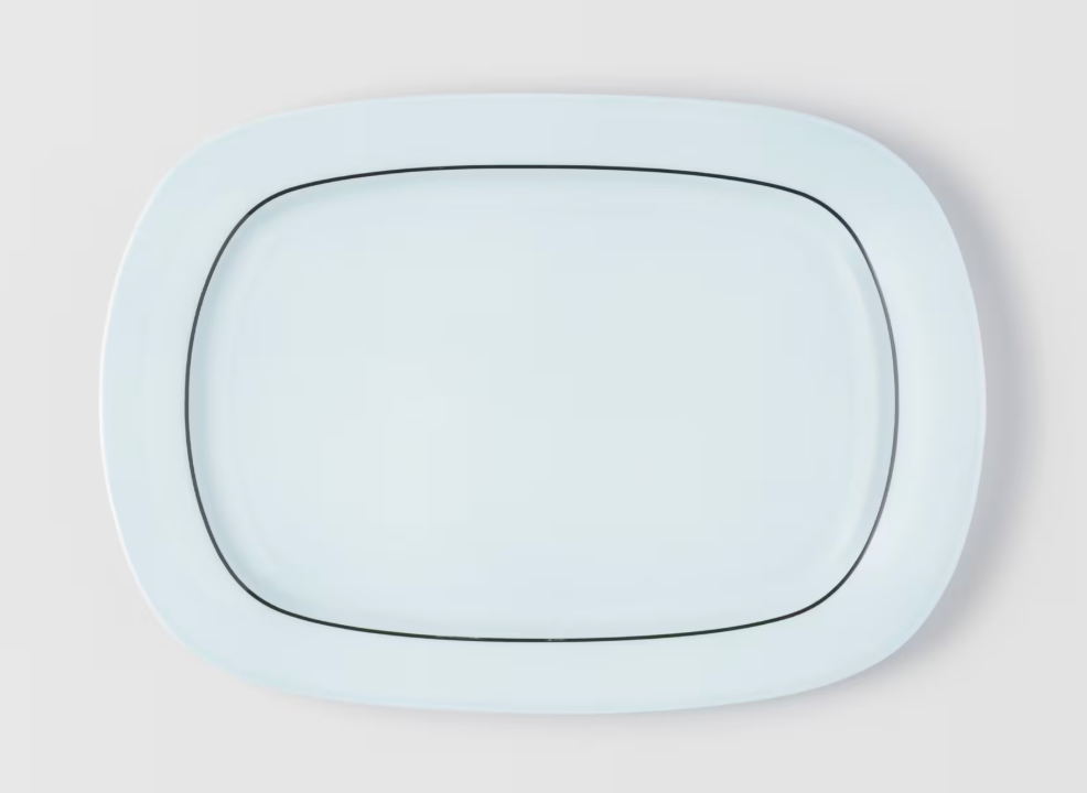 Rectangular porcelain tray - Celadon