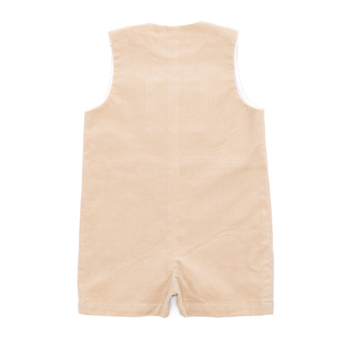 Henry Duvall Oliver Overalls in King’s Way Khaki Corduroy, classic toddler boys fall outfit with relaxed fit, perfect for layering with Peter Pan shirts or coordinating sibling looks