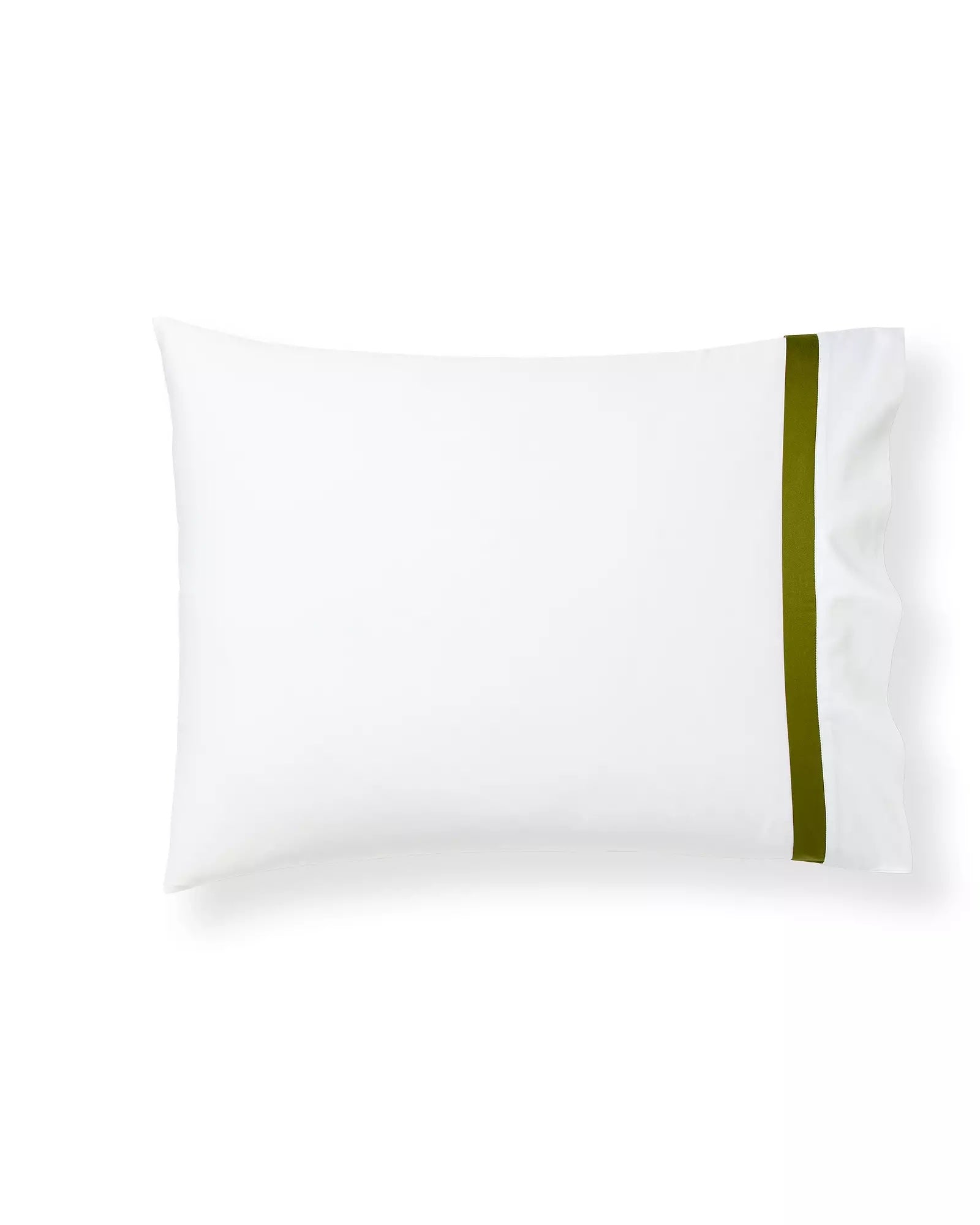 Border Frame Sateen Pillowcases (Set of 2) - KING, Color Grove