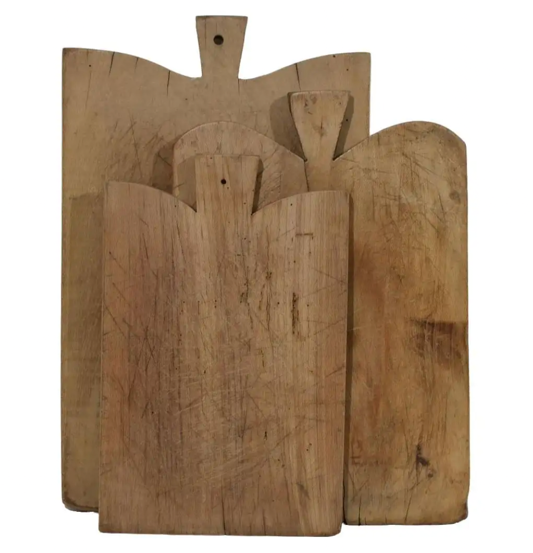 Collection of Three Rare French, 19th Century, Wooden Chopping or Cutting Boards