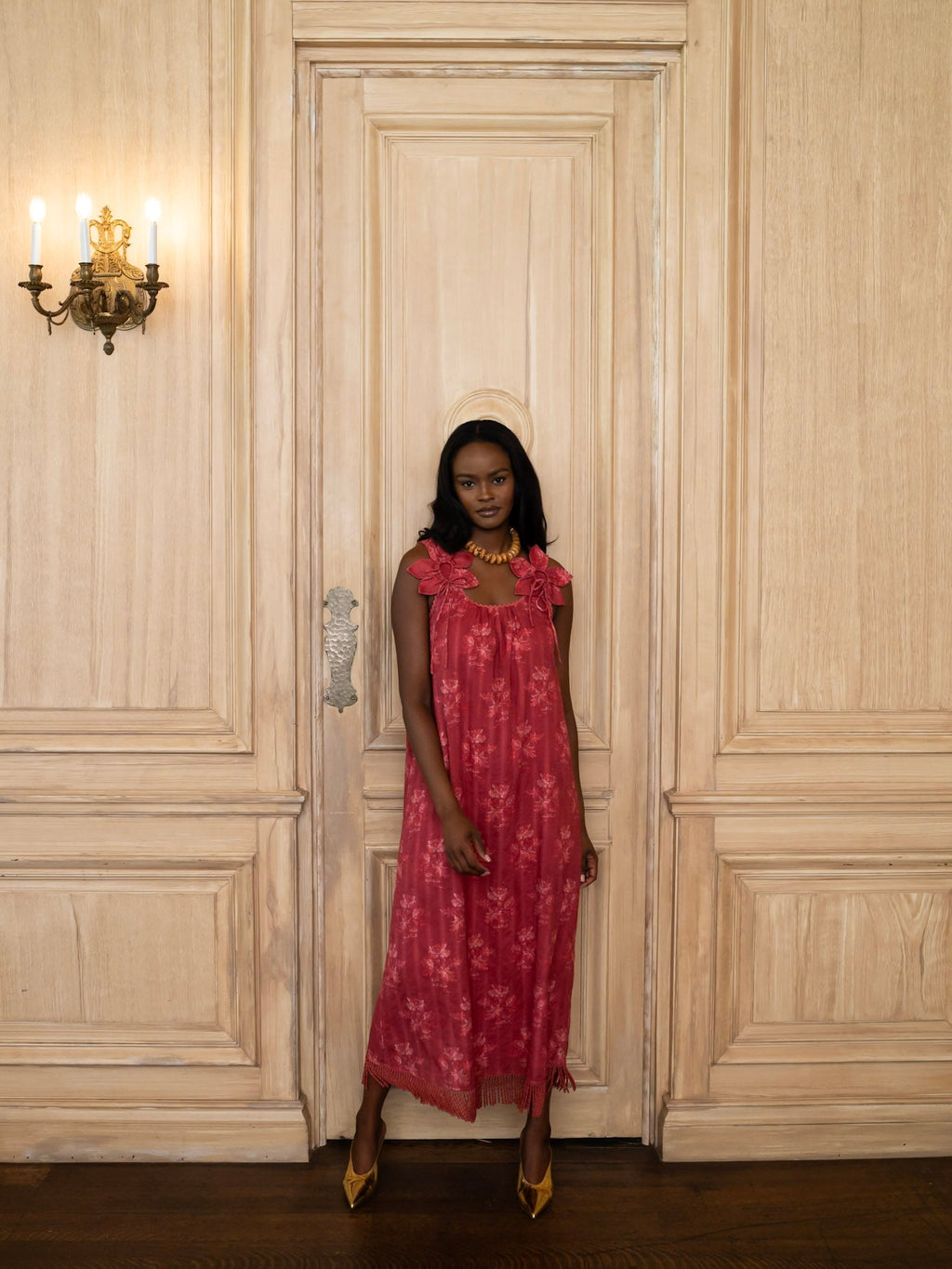 Vanessa Dress x Styled By Claire in Rosette Stripe