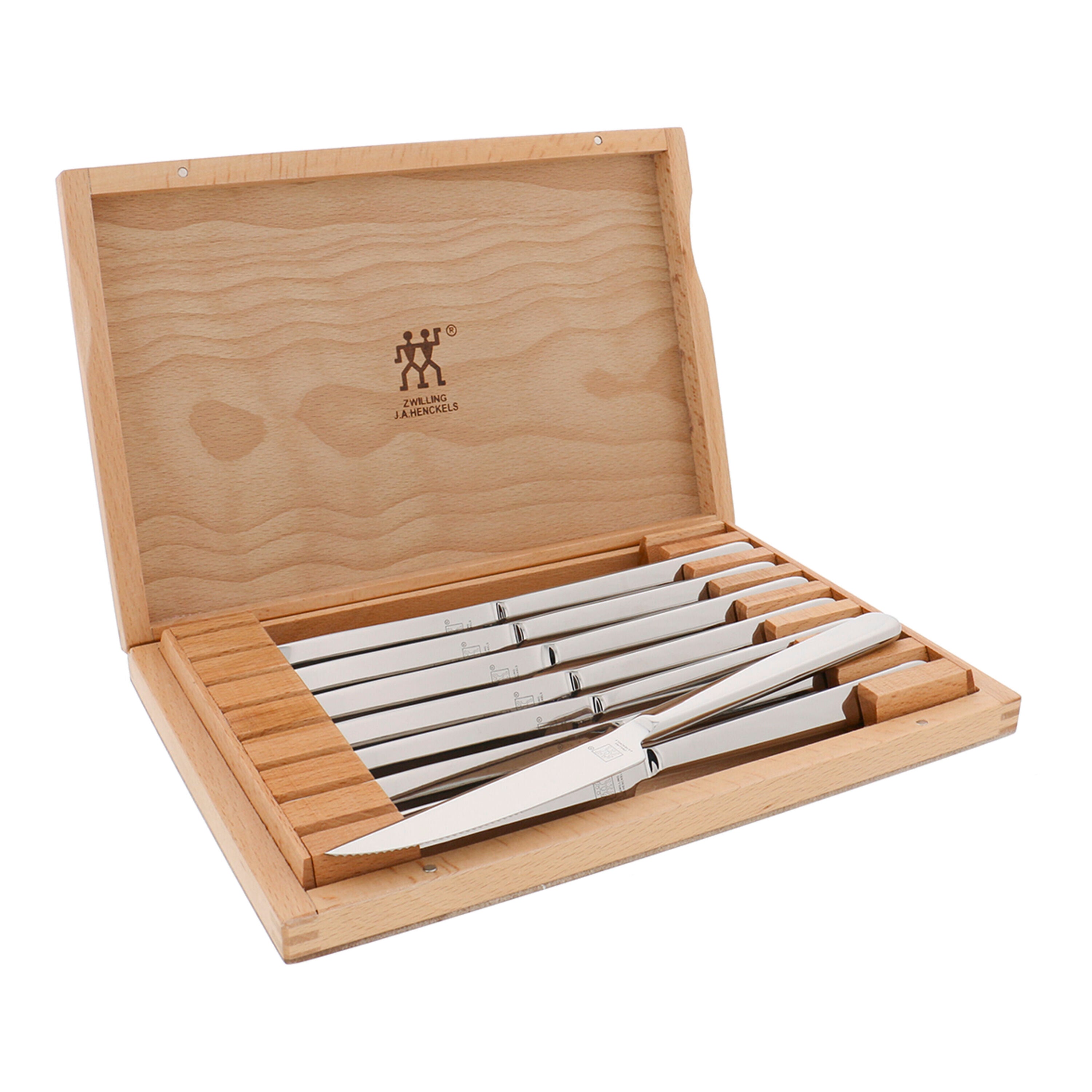 ZWILLING Steak Sets Stainless Steel Steak Knife Set with Wood Presentation Case