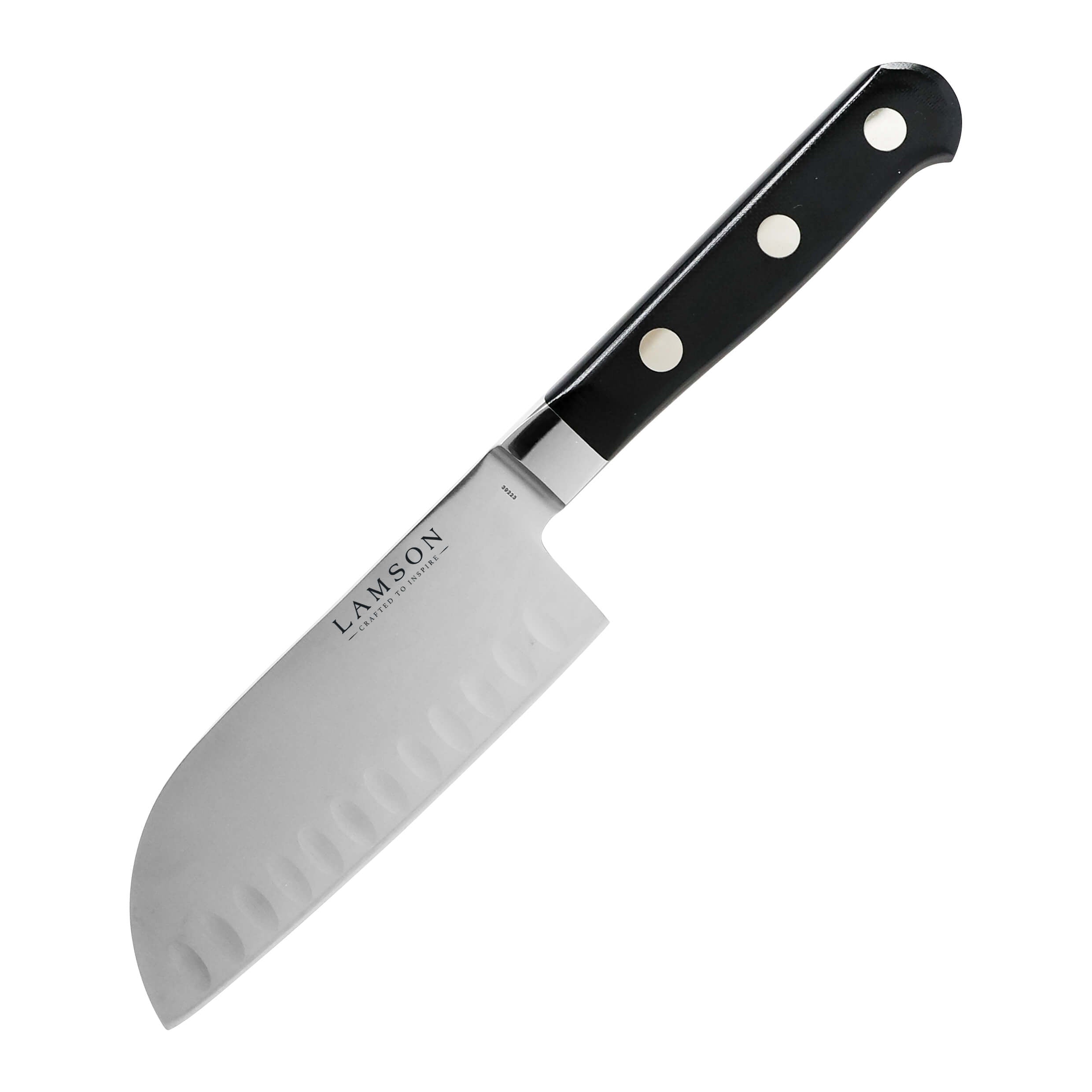 5″ Premier Forged Santoku Knife with Kullenschliff (Granton) Edge