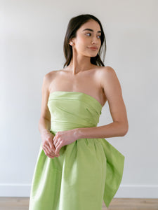 Caladium Dress in Lime Green