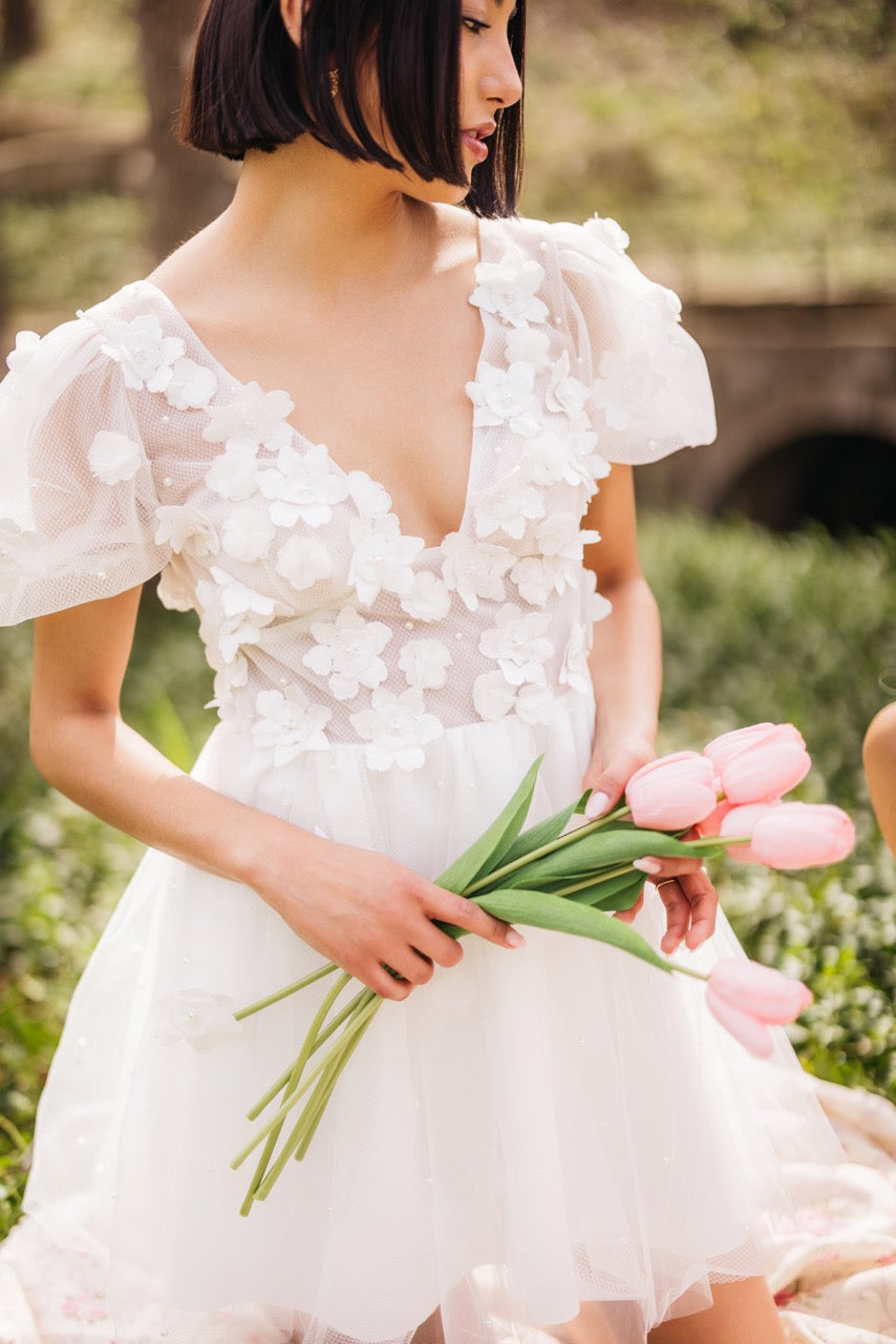 Tulip Dress in Ivory Ivory
