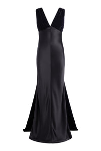 Sabina Velvet and Satin Gown