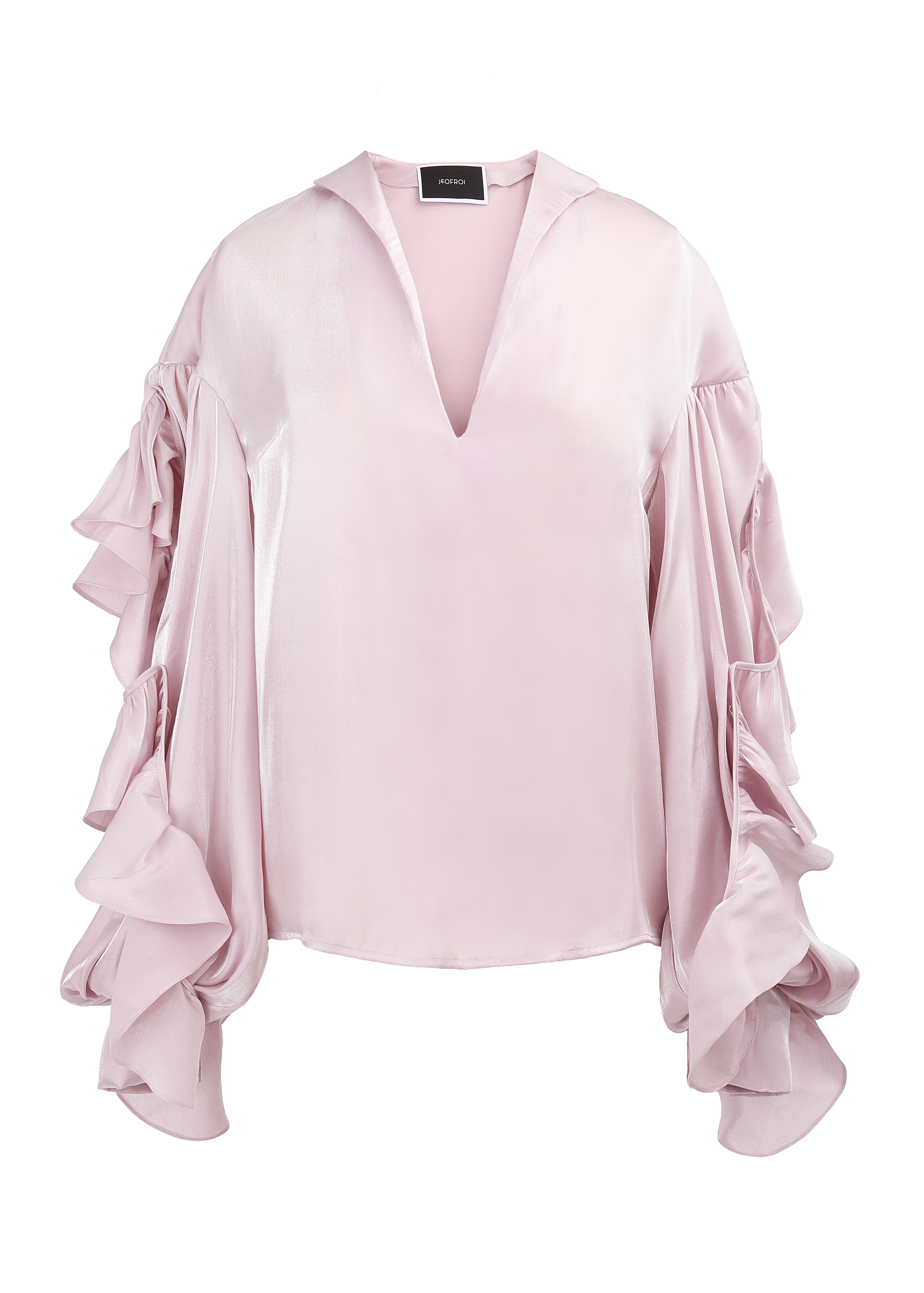 Liquid Ruffle Rose Tunic Blouse