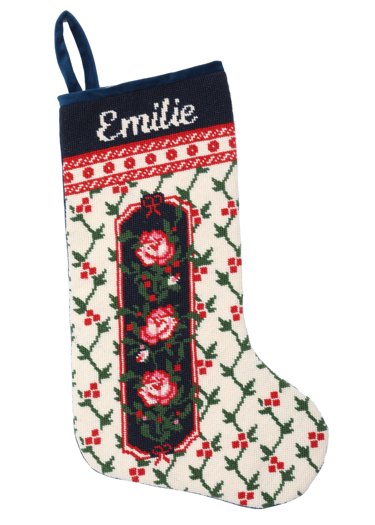 Needlepoint Rose Stocking