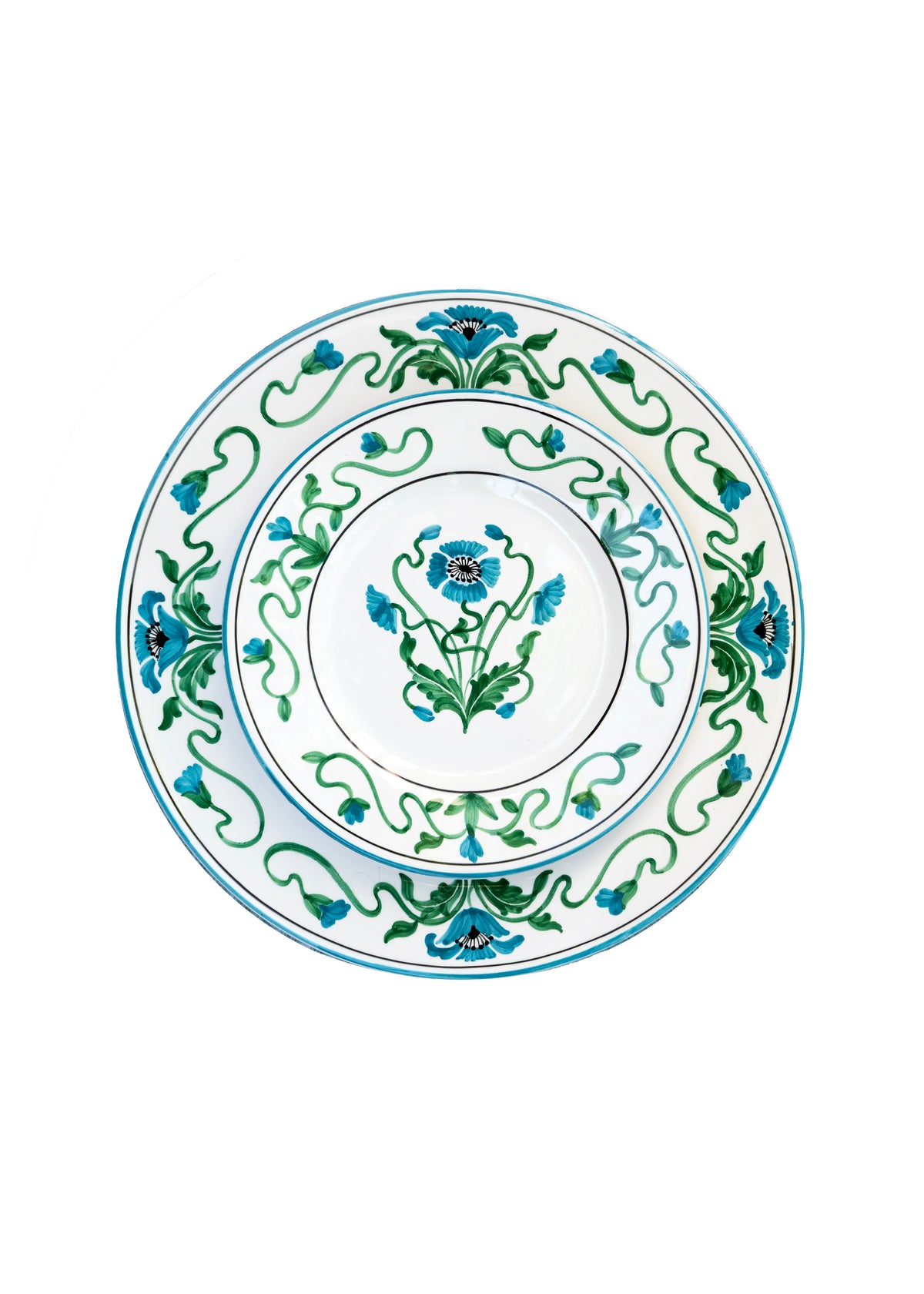 Papavero Dinner Plate in Light Blue