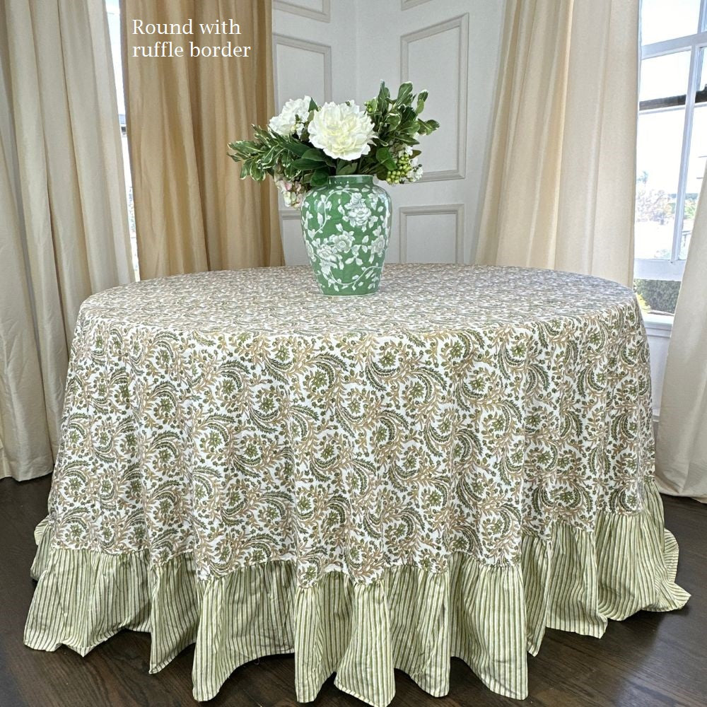 The Kelli Tablecloth in Sage