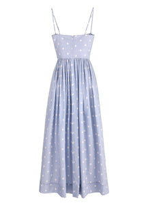 Alexandra Dress in Periwinkle Dot