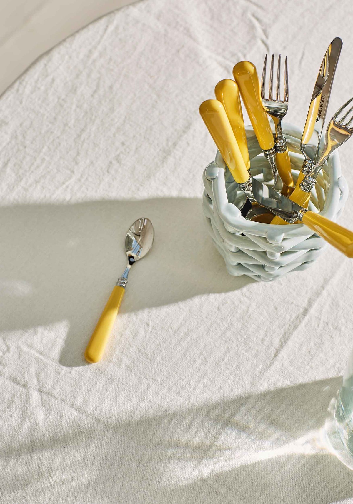 Butter Yellow Knife and Fork Set