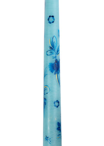 Teal Carnation Taper Candles, Set of Two