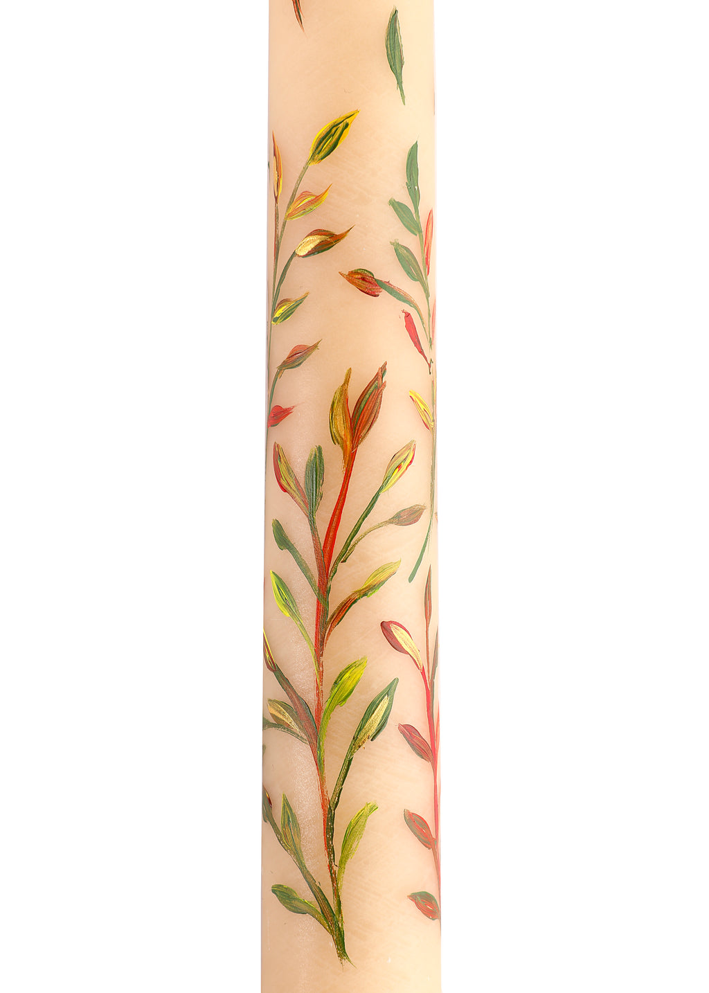 Ivory Fall Leaves Taper Candles, Set of 2