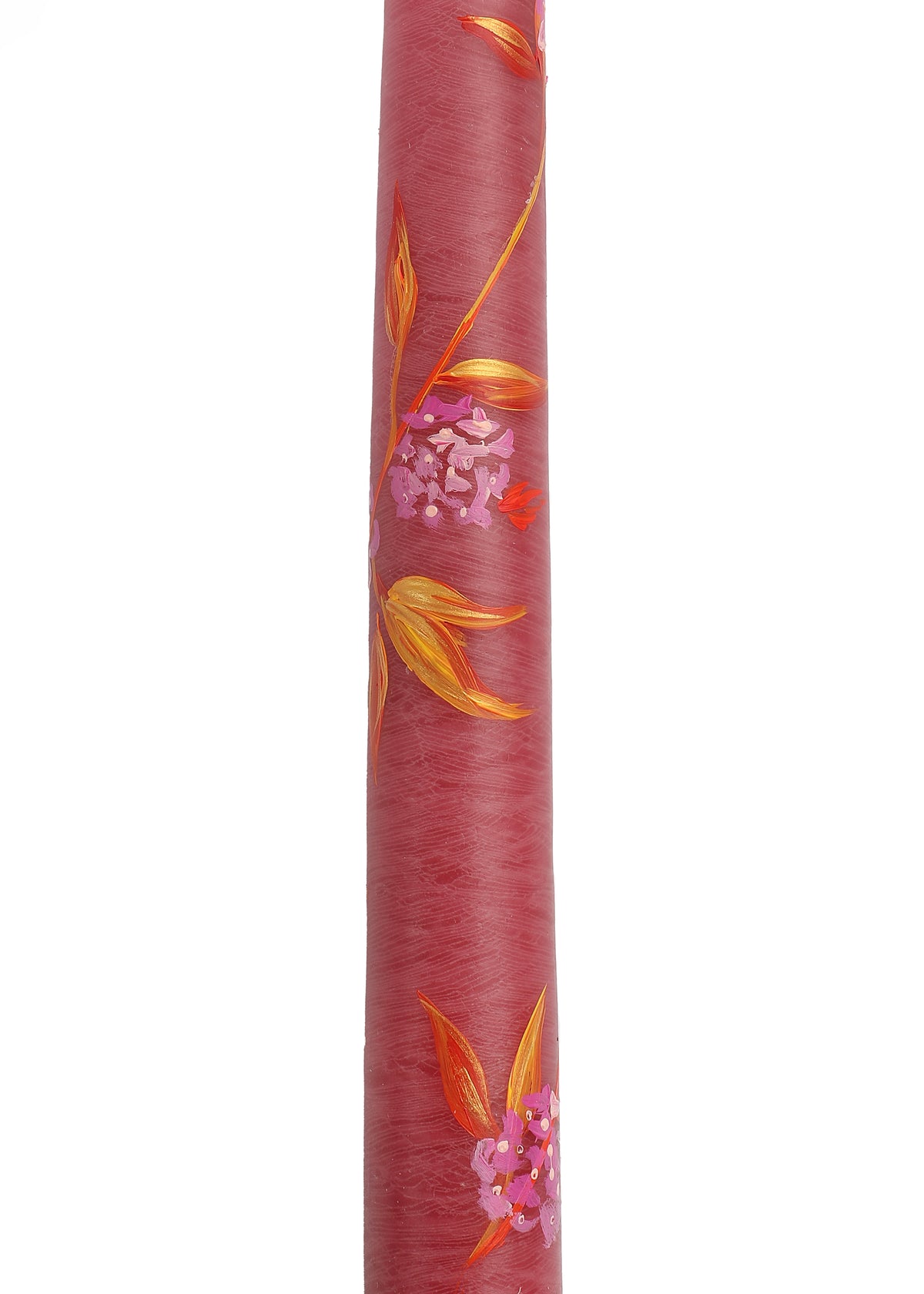 Rose Hydrangea and Foliage Taper Candles, Set of Two