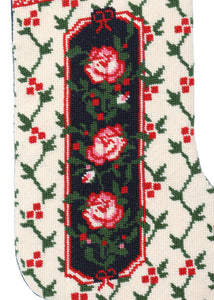 Needlepoint Rose Stocking