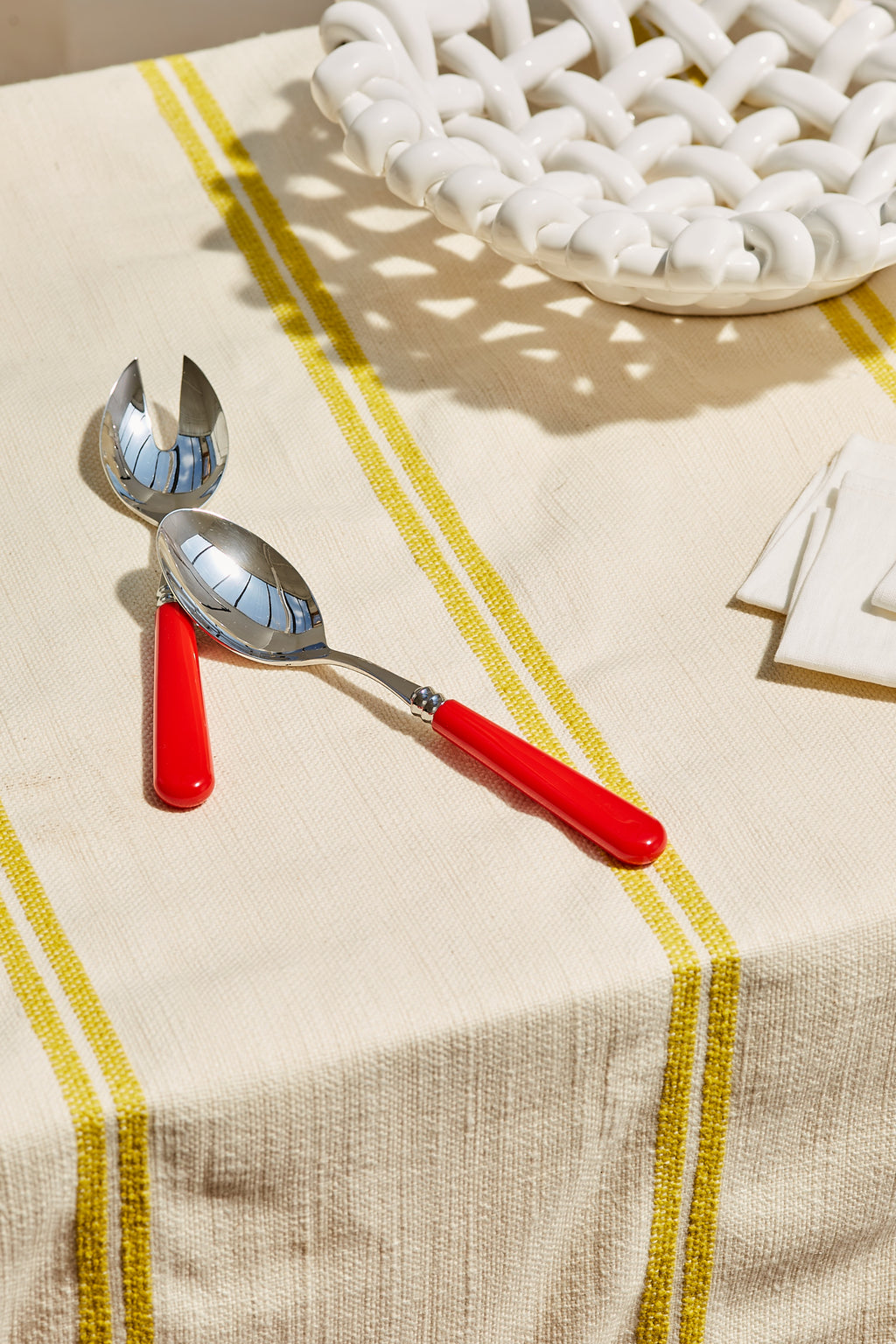 Classic Red Salad Server Set