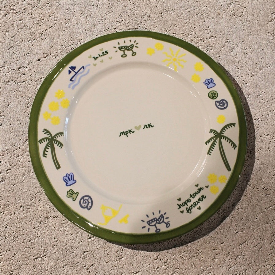 Custom Hand-Painted Wedding Platter