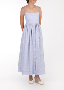 Alexandra Dress in Periwinkle Dot