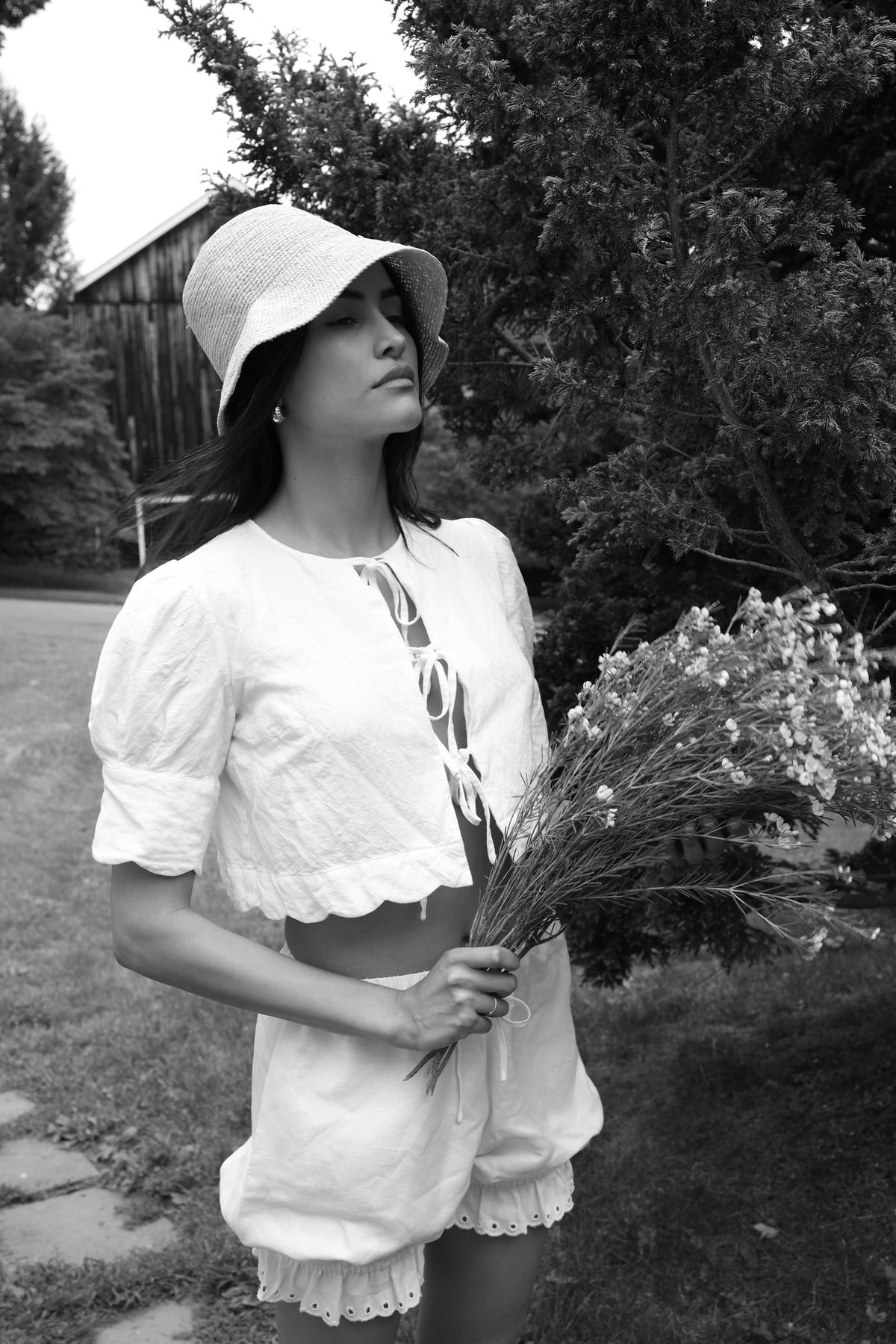 Scalloped Top in White