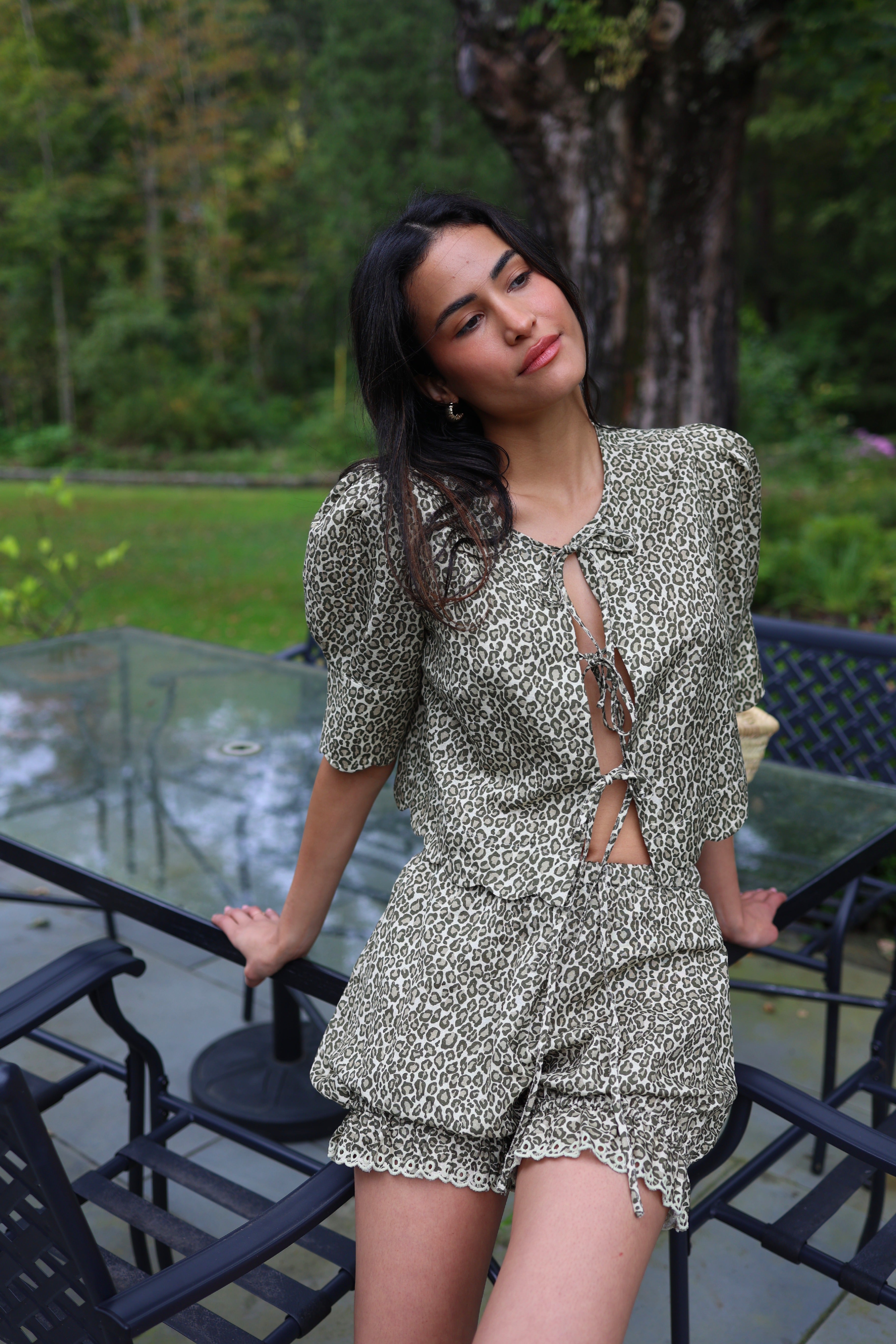 Scalloped Top in Leopard