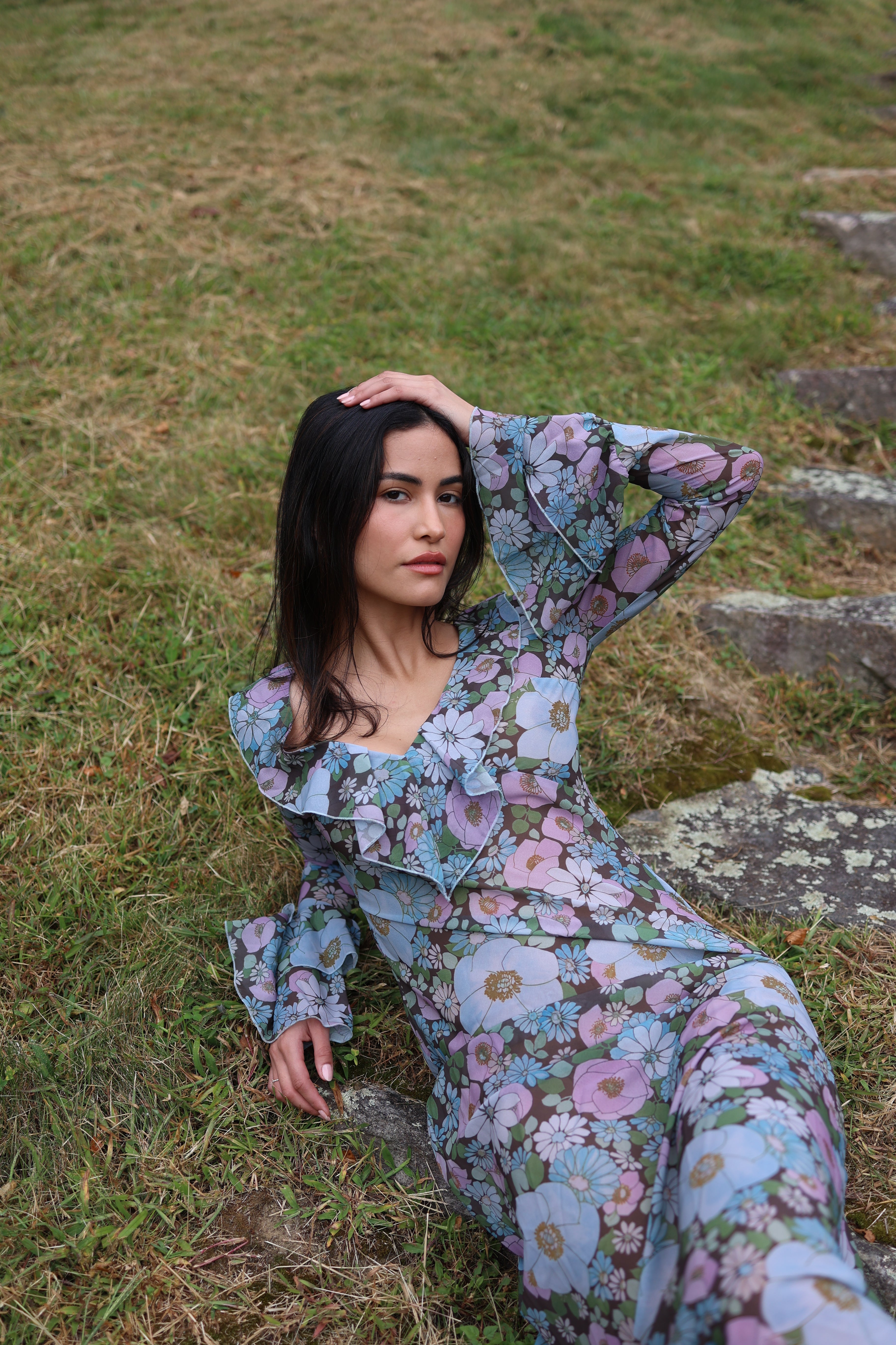 Shellona Dress in Vintage Floral | Over The Moon