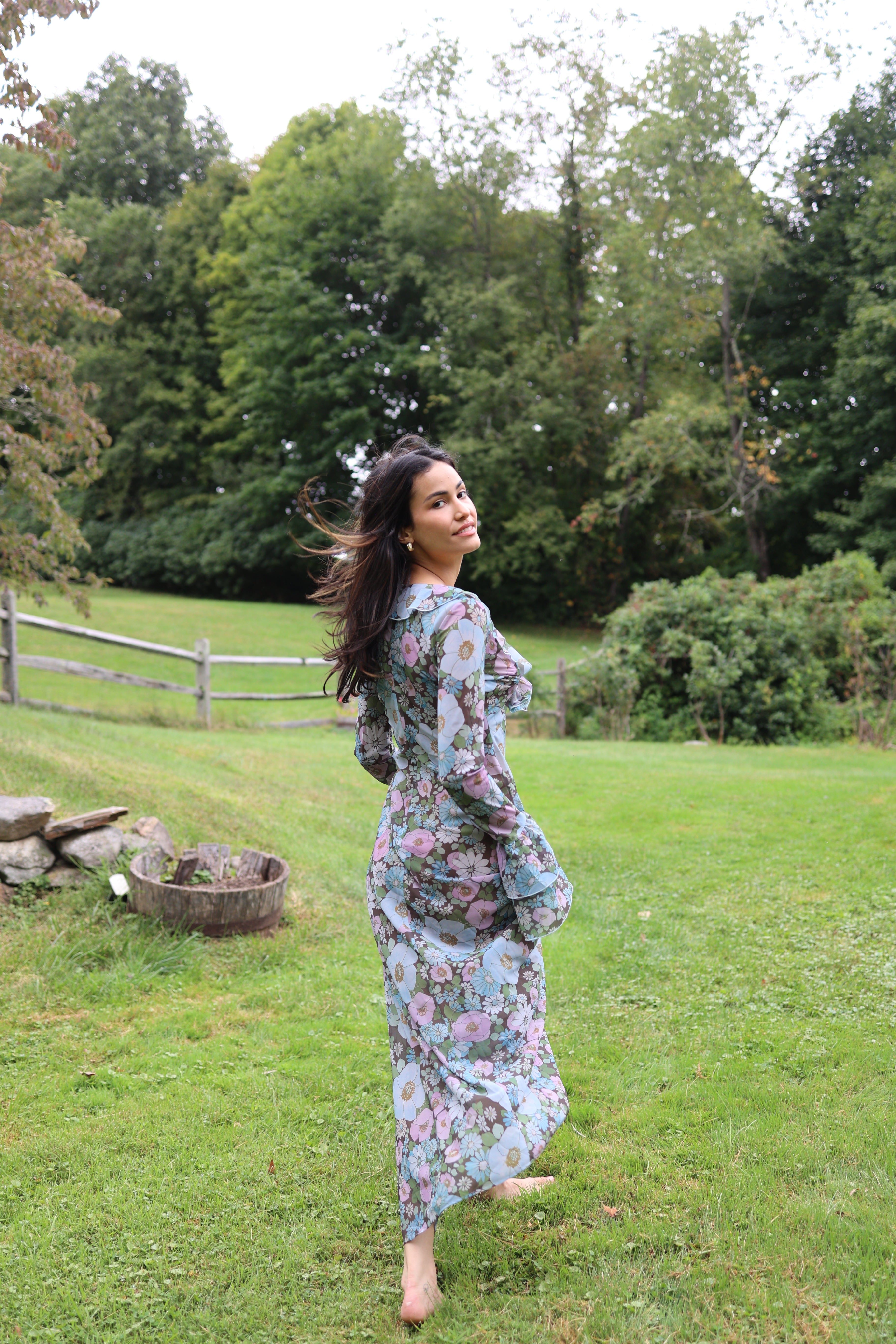 Shellona Dress in Vintage Floral | Over The Moon