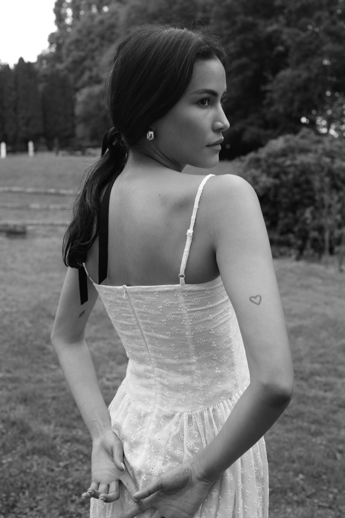 Lou Lou Dress in White Eyelet