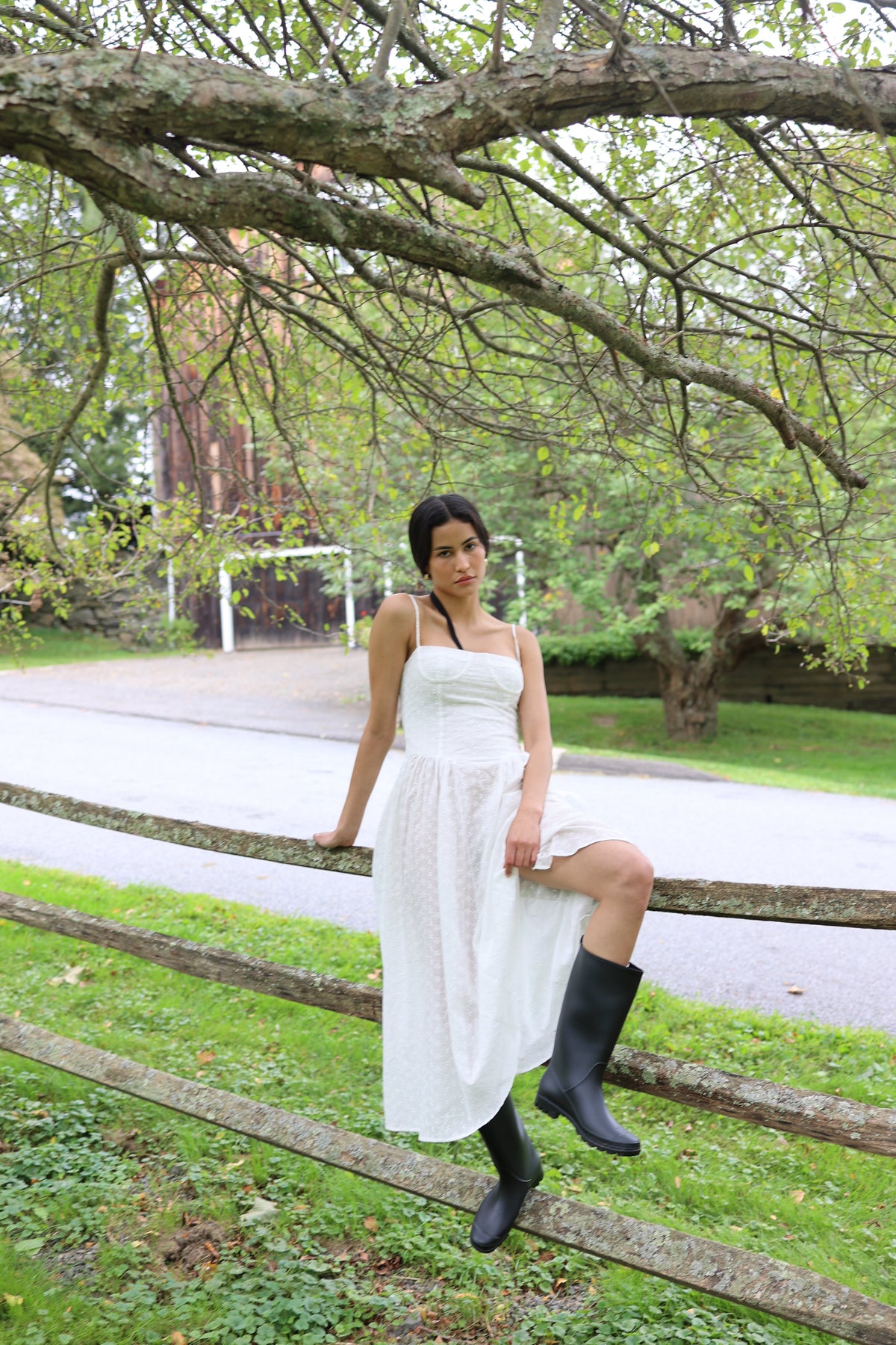 Lou Lou Dress in White Eyelet