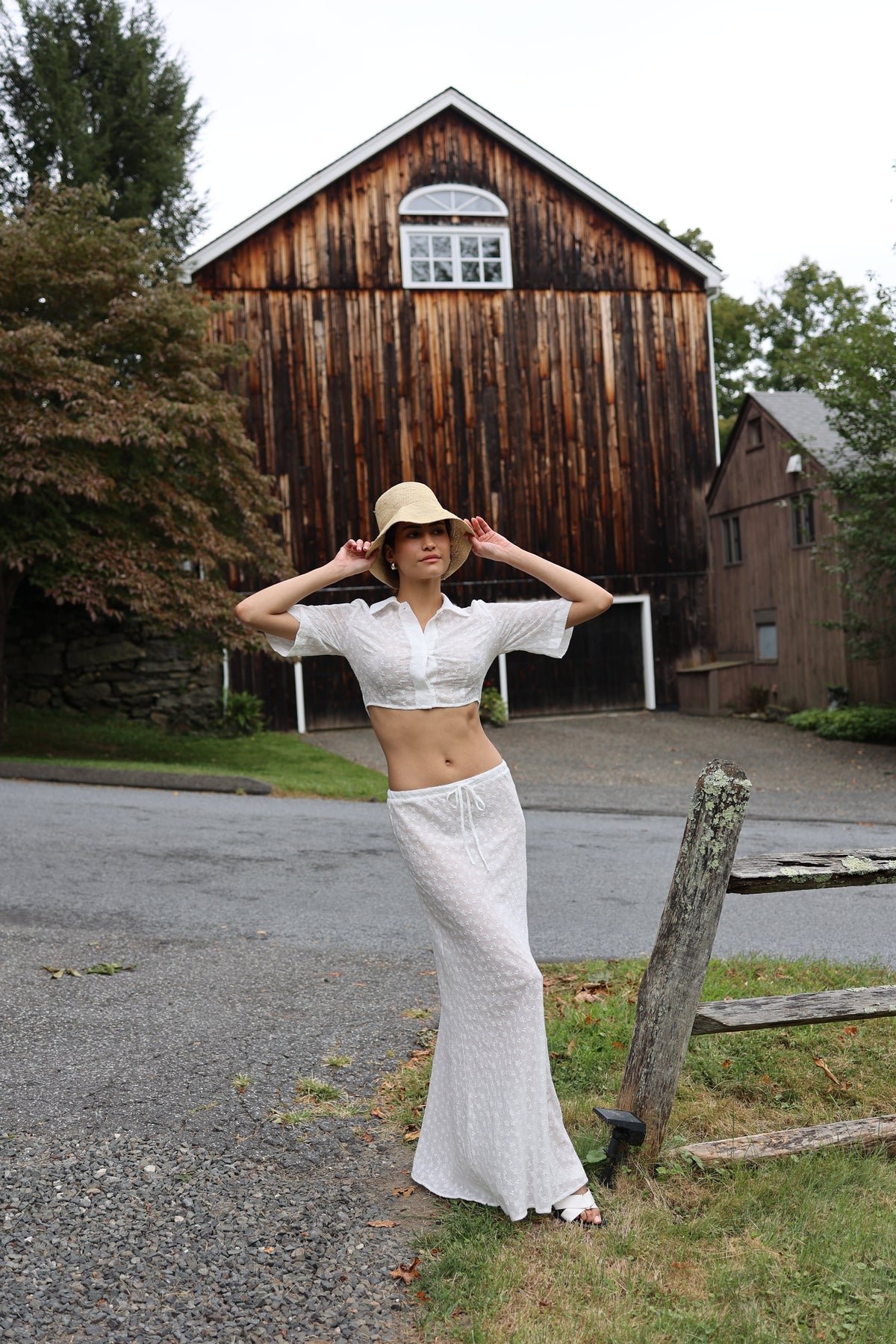 Savanna Skirt in White Eyelet