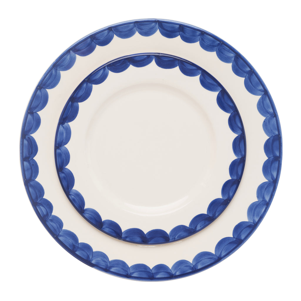 Blue Scallop Dinner Plate