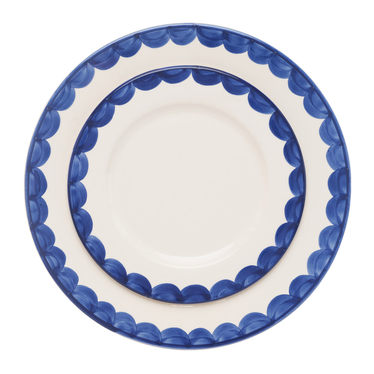 Blue Scallop Dinner Plate