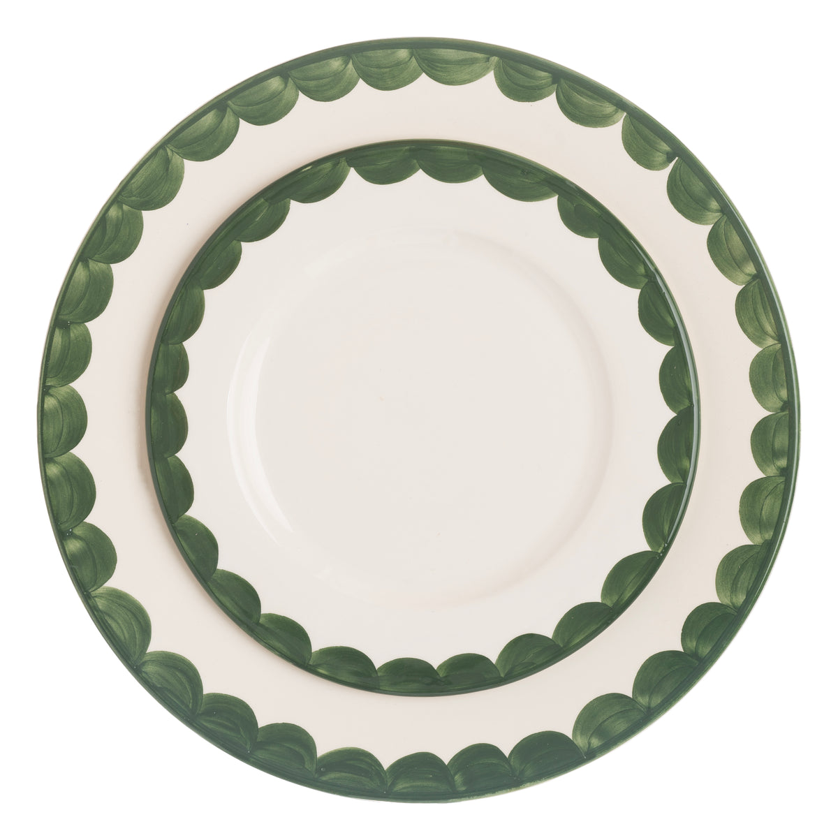 Green Scallop Dinner Plate