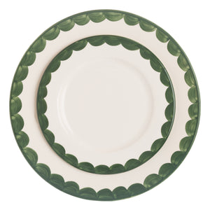 Green Scallop Dinner Plate