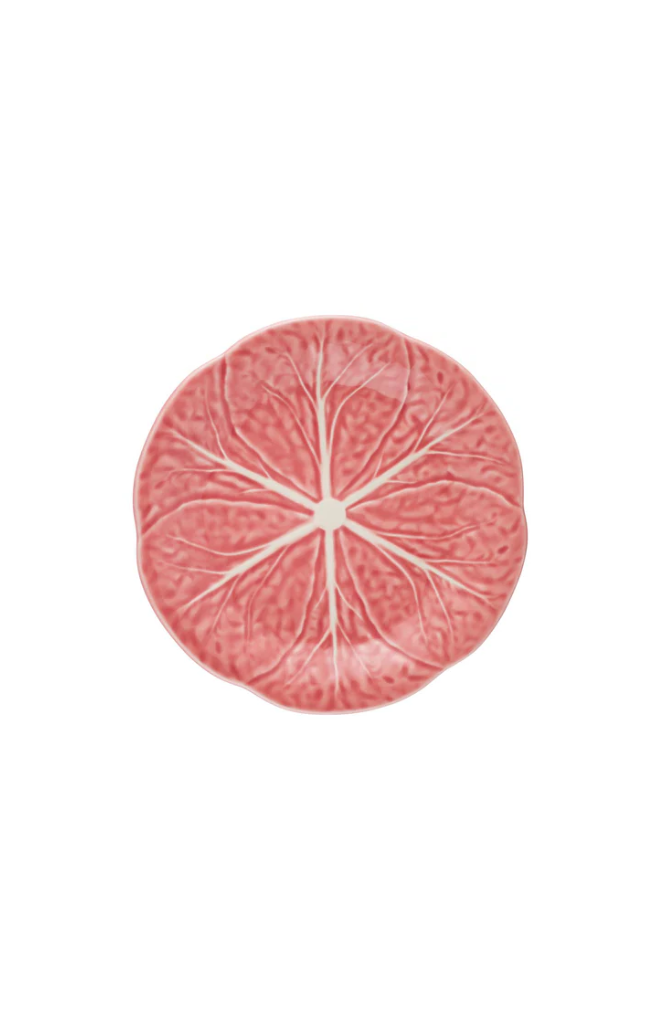 Cabbage Dessert Plate in Pink