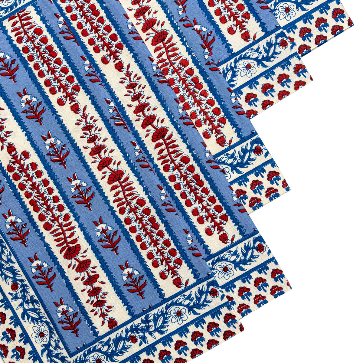 Avignon Napkins Red & Blue, Set of 6