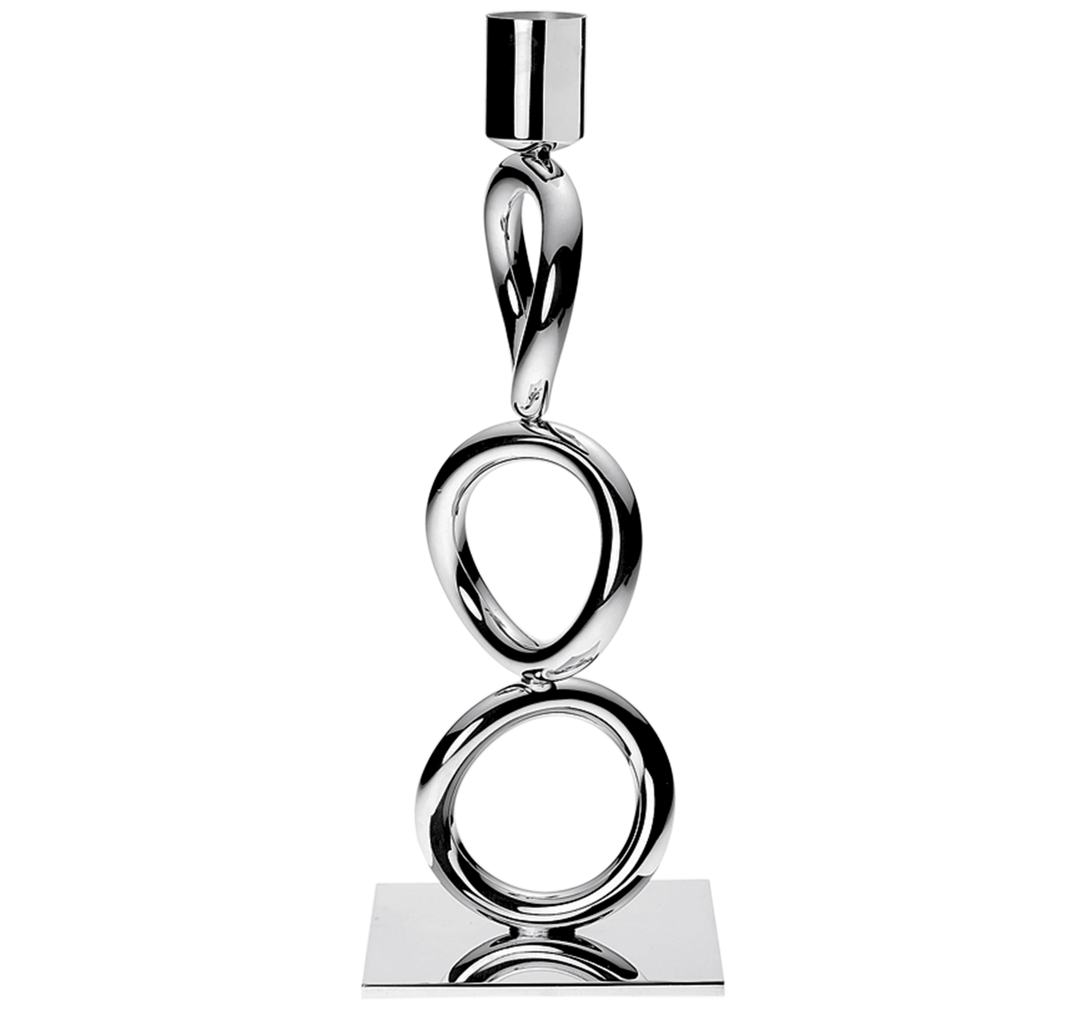 Vertigo Siver-plated 3-Ring Candlestick