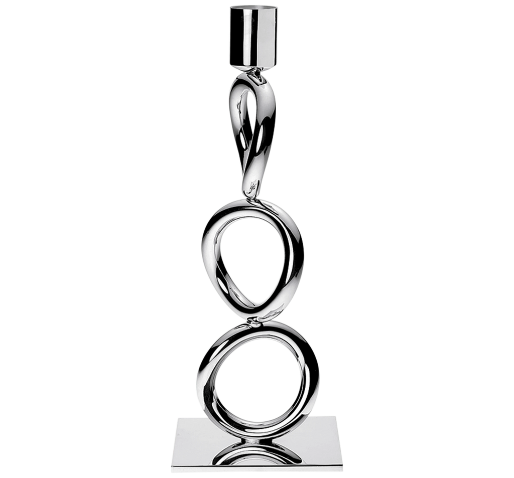 Vertigo Siver-plated 3-Ring Candlestick