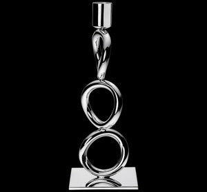 Vertigo Siver-plated 3-Ring Candlestick