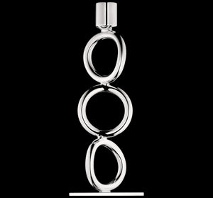 Vertigo Siver-plated 3-Ring Candlestick