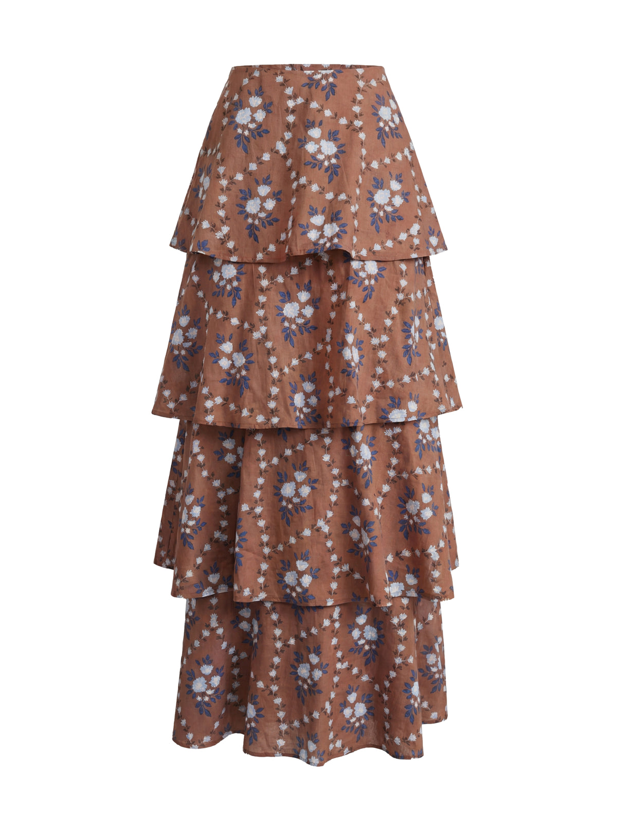 Brenda Tiered Skirt in Marigold Honey Floral