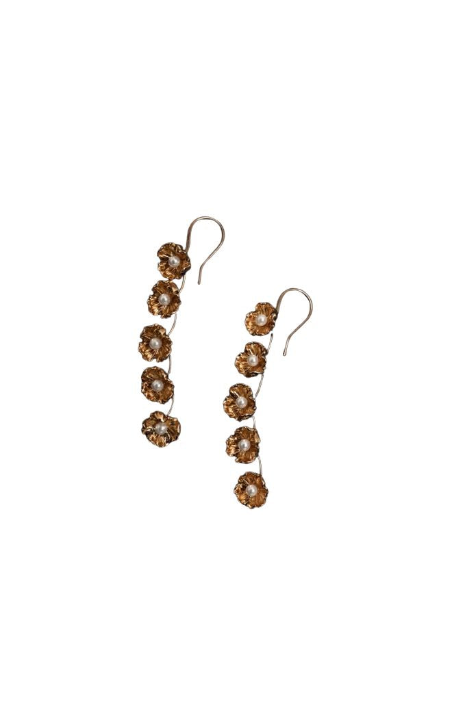 V. Chapman x Kristopher Brock Poppy Dangle Earring in Gold