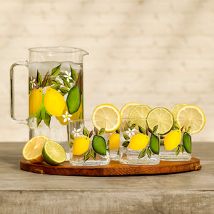 Citrus Jug with Set of 6 Tumblers