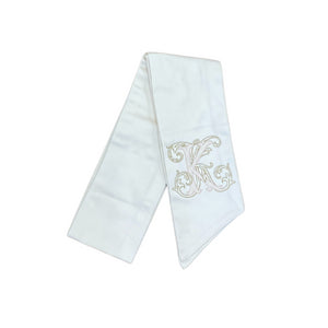 Plain Ivory Wreath Sash