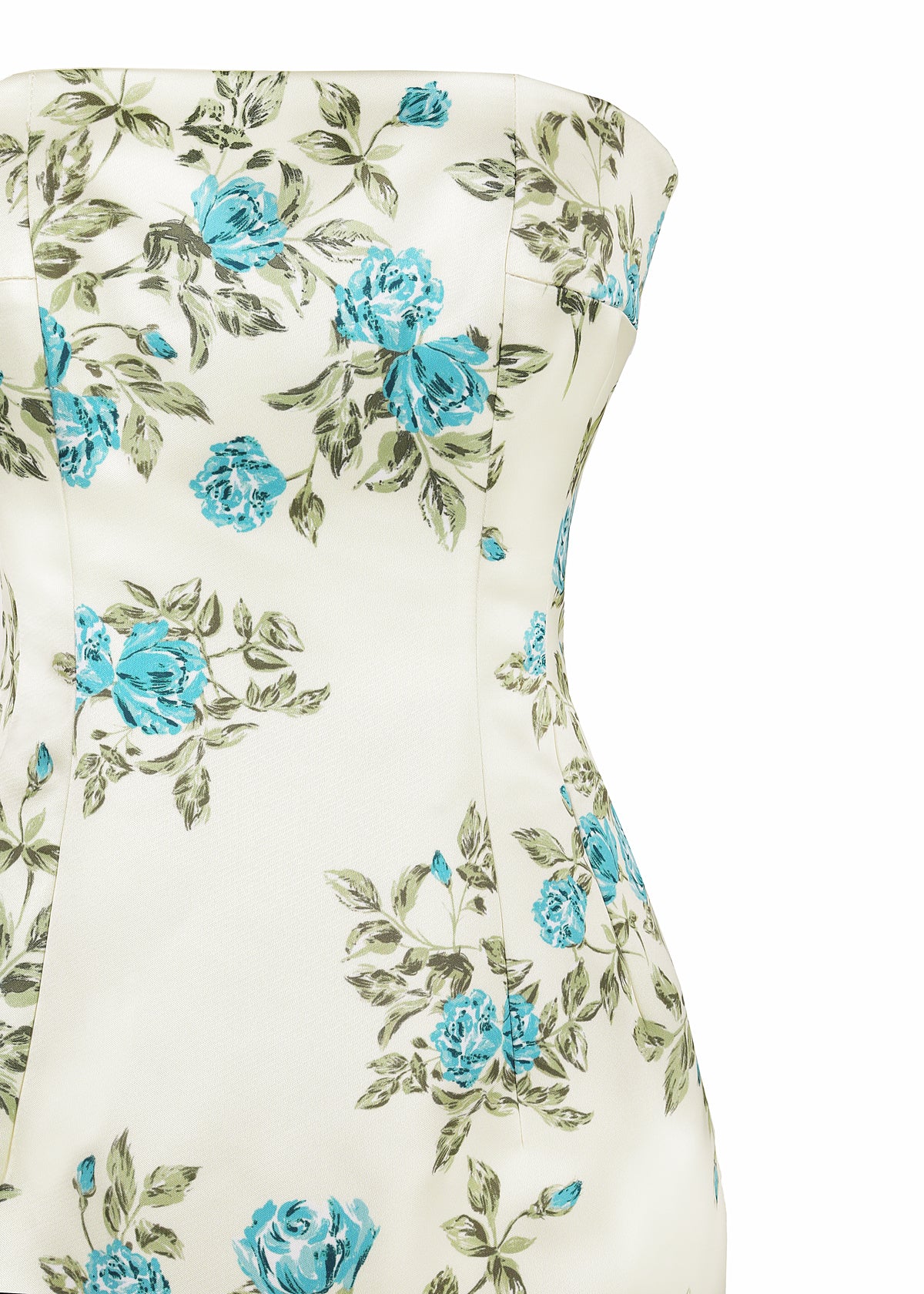 OTM Exclusive: Leila Floral Dress in Blue Turquoise