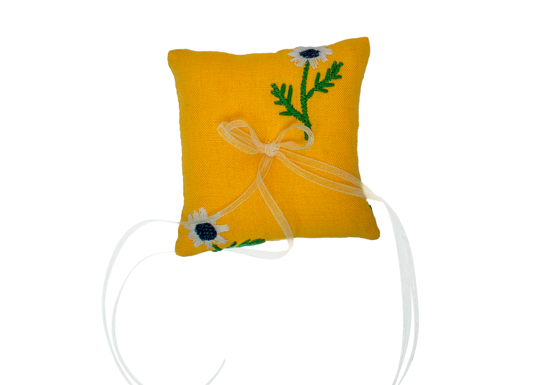 Manzanilla Ring Pillow in Mustard